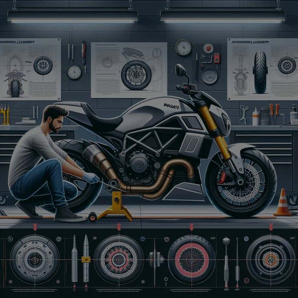 Quelle est la procédure recommandée pour vérifier l'alignement des roues d'une Ducati Diavel ?